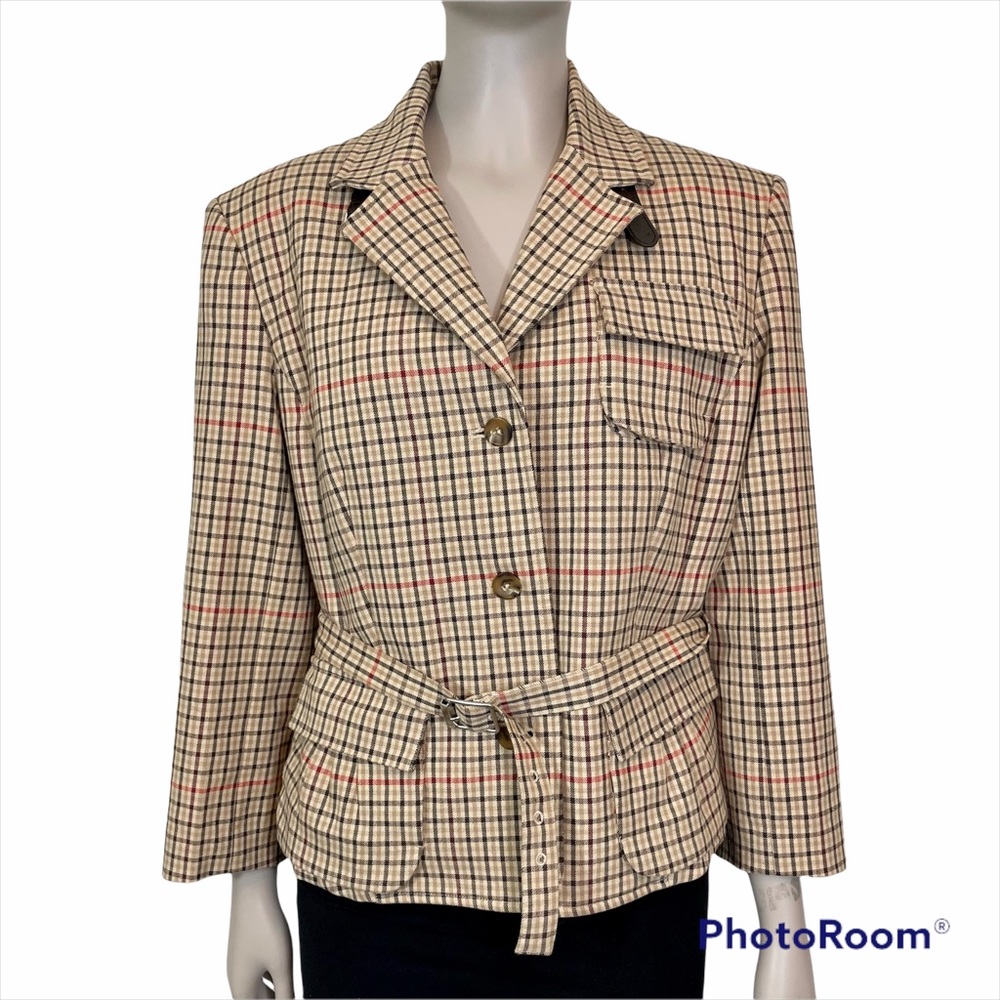 Vintage Body By Victoria Plaid Blazer Jacket